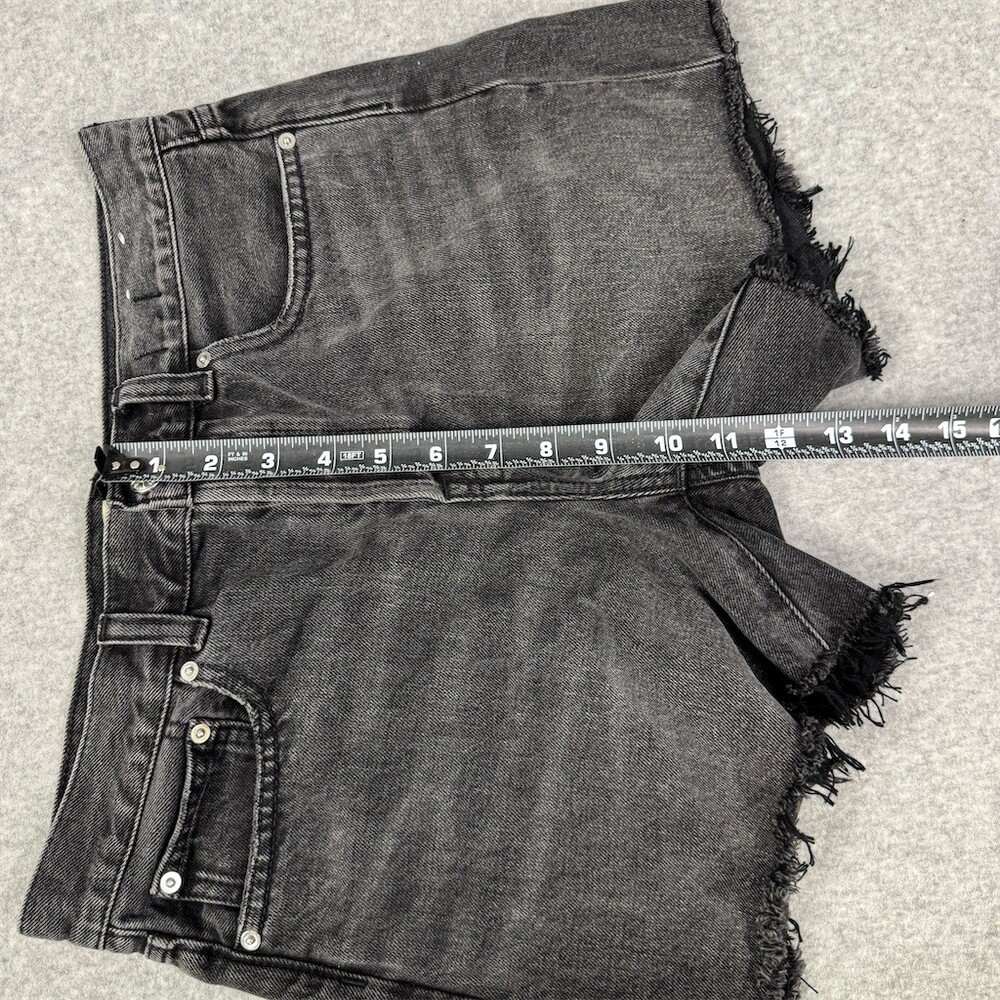 Madewell “The Brynn Long Short” Denim Womens Size 26 Black High Rise Raw Hem - Picture 16 of 16